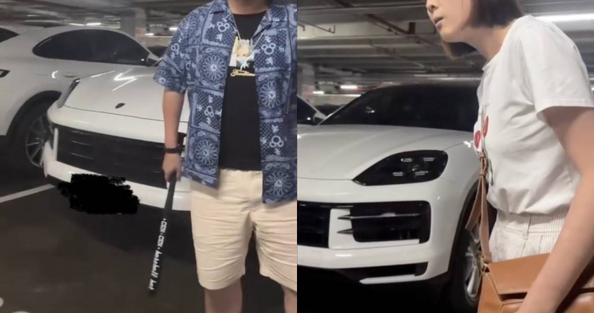 台中好市多停車場發生停車糾紛。（圖／Threads／@alex19920345）