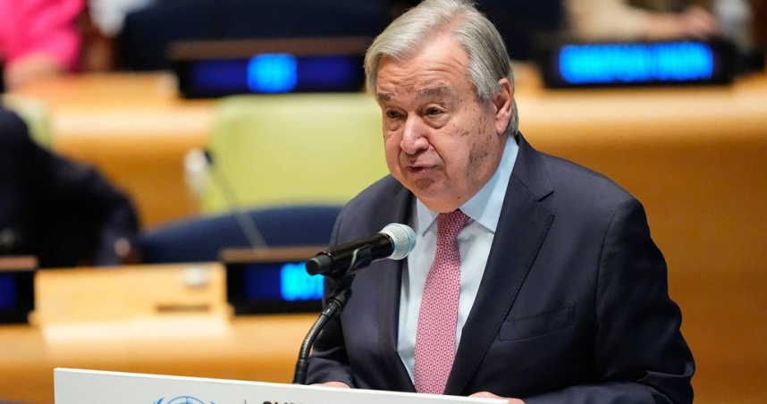 聯合國秘書長古特雷斯（Antonio Guterres）。（圖／達志／美聯社）