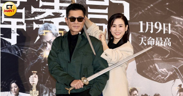 古天樂與宣萱來台宣傳電影版《尋秦記》,感動表示觀眾彷彿沒離開過。(圖/侯世駿攝)