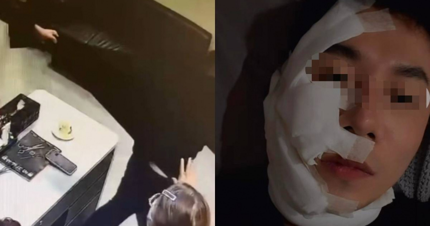 網紅髮型設計師「一生叔叔」遭男客人噴辣椒水並毆打。（圖／翻攝自一生叔叔-Eason臉書）