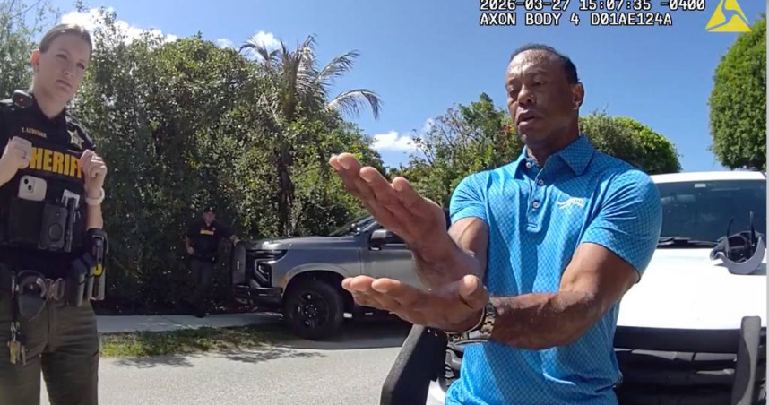 美國高爾夫球名將老虎伍茲（Tiger Woods）日前在佛羅里達州發生車禍，並因涉嫌酒駕遭警方逮捕。（圖／達志／美聯社）