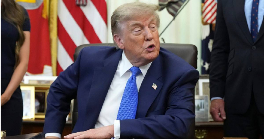 美國總統川普（Donald Trump）表示要向德黑蘭索賠。（圖／達志／美聯社）