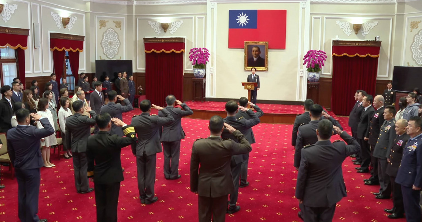 賴清德總統今（26）日主持將官晉任授階典禮。（圖／截自總統府YouTube）