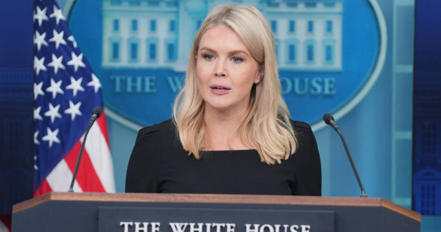 白宮發言人李威特。（圖／美聯社／達志）