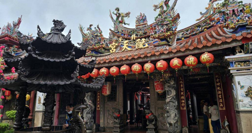 配天宮發揮聖母聞聲救苦、守望相助精神，無償提供香客大樓作為臨時收容場所。（圖／朴子市公所提供）