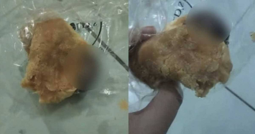 男子購買麵包驚見老鼠屍體，真相曝光竟是自家壁虎。（圖／翻攝mStar）