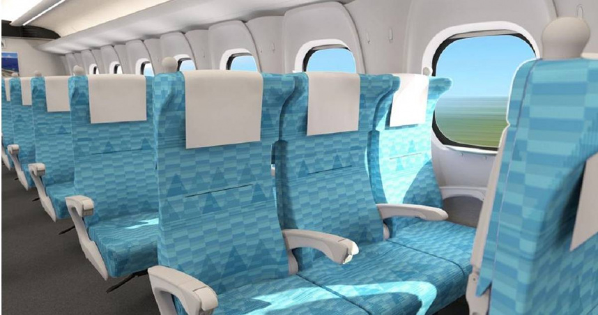 台灣高鐵N700ST列車標準車廂示意圖。（圖／台灣高鐵提供）