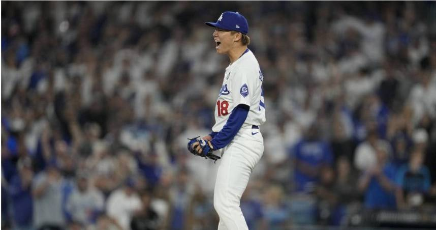 美國職棒大聯盟洛杉磯道奇王牌投手山本由伸。（圖／達志／美聯社）