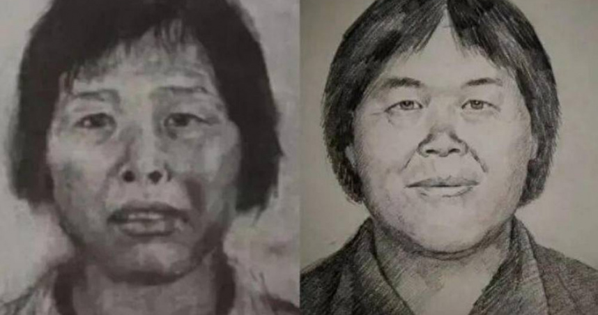 大陸人口販子「梅姨」的畫像。（圖／翻攝自微博／南方都市報）