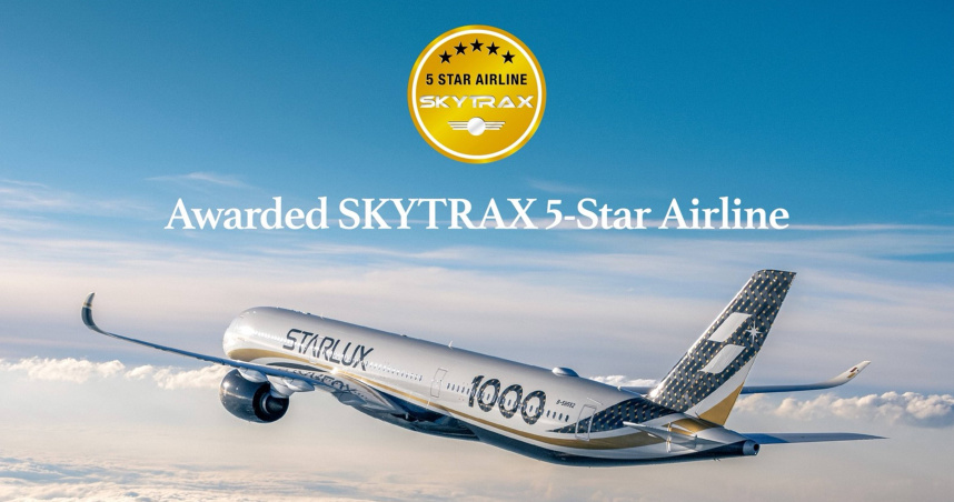 星宇航空蟬聯SKYTRAX五星航空，連續兩年獲得航空業最高榮譽。（圖片提供／星宇航空）