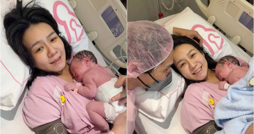 李又汝生了！　自然產8.5小時迎來愛女「小藍莓」