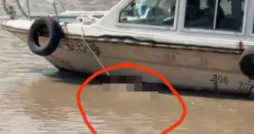 大陸浙江省寧波市有網友在社交平台發布影片，稱自己在寧波市海曙區看到有人跳河。（圖／翻攝自微博）