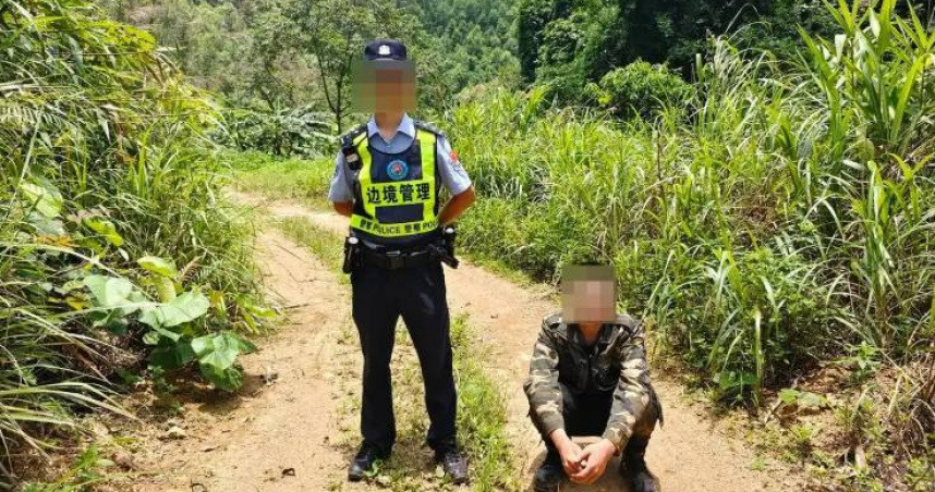 男子徒步翻越邊境回到中國，最終在廣西壯族自治區崇左市友誼關邊境派出所被查獲。（圖／翻攝自紅星新聞）