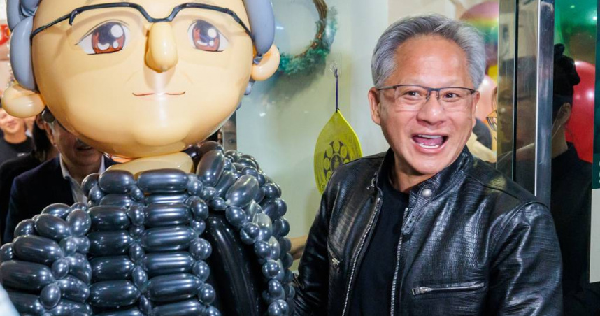 輝達執行長黃仁勳先前來台時，廣達創辦人林百里曾在喜相逢麵館設宴款待。（圖／報系資料照）