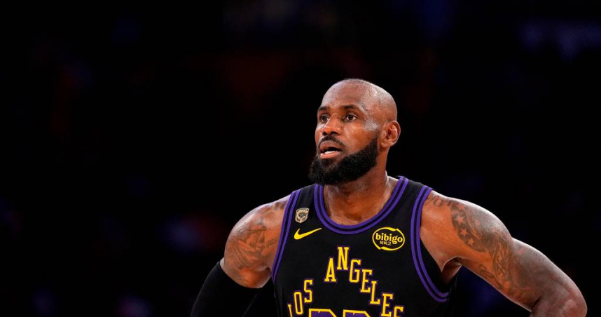 LeBron James新球季將離開湖人，未來動向備受關注。（圖／達志／美聯社）