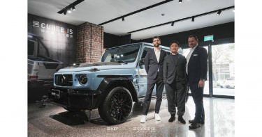 德國頂尖改裝品牌BRABUS總代理三一東林科技董事長陳睿謙(中)表示，今年將再引進三款新車（圖╱三一東林提供）。