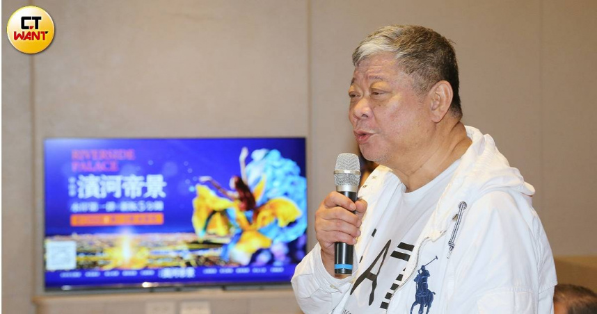 甲山林總銷90億元板橋預售案「濱河帝景」公開記者會，祝文宇表示，今年不受大環境影響，仍推出總銷超過1000億元案量。（圖／黃鵬杰攝）