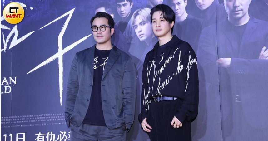 張孝全（左）、薛仕凌在《器子》有多場動作戲。（圖／焦正德攝）