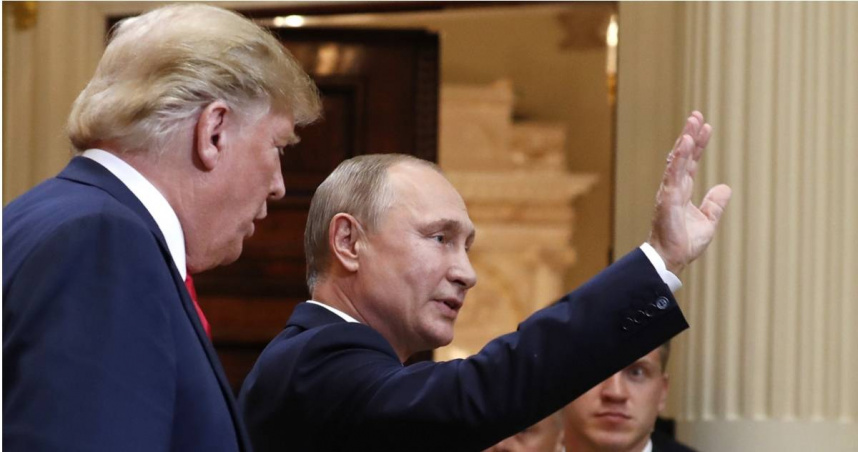 俄羅斯總統普丁（Vladimir Putin）與美國總統川普（Donald Trump）於美東時間19日進行了罕見的2小時電話會談。（圖／達志／美聯社）