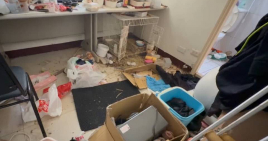 惡房客疑不滿退租惡意報復，將屋內搞得一片狼藉屋主氣的報案。（圖／翻攝畫面）