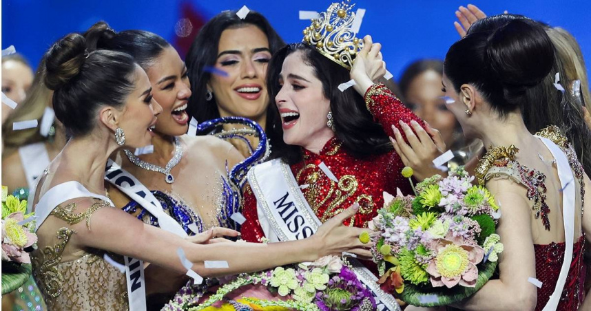 第74屆環球小姐決賽20日晚間在泰國落幕，代表墨西哥的25歲佳麗法蒂瑪・波許在來自全球超過120個國家和地區的佳麗中脫穎而出，摘下后冠。（圖／達志／路透社）