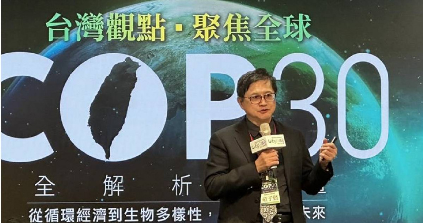 和碩科技董事長童子賢指出，台灣人均用電1.2萬度，綠電支撐不了龐大用電。（圖／中時記者柳名耕攝）