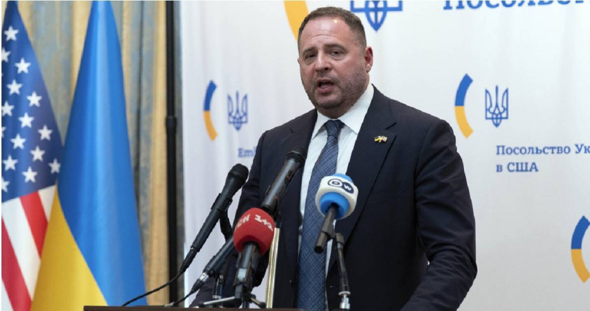 烏克蘭總統澤倫斯基（Volodymyr Zelensky）的幕僚長葉爾馬克（Andriy Yermak）。（圖／達志／美聯社）