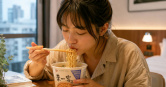 看到同事吃台灣泡麵，原PO因休假錯過超羨慕。（圖／AI示意圖）
