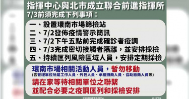 所有人不准動!6月出入這範圍都會收到疫情簡訊 環南&家禽市場停市3天