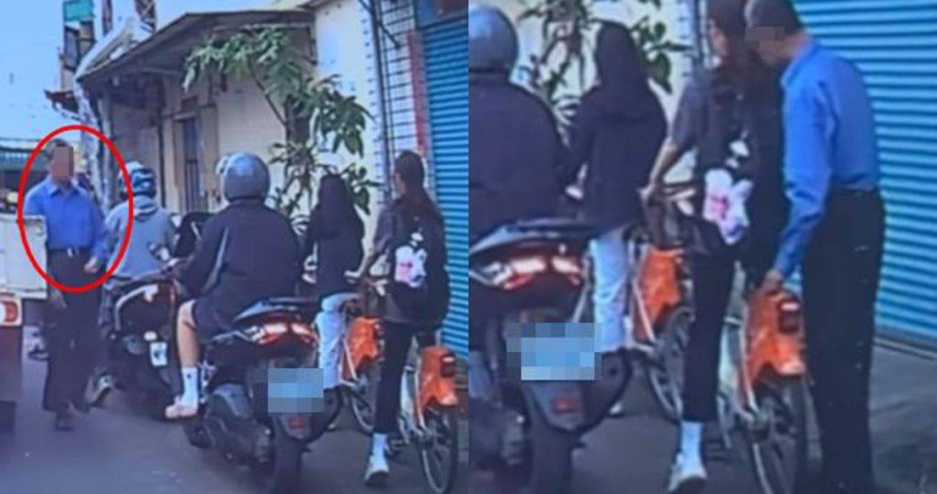 郭姓男子貼身偷聞女大生髮香，遭行車紀錄器拍下。（圖／翻攝自Threads）