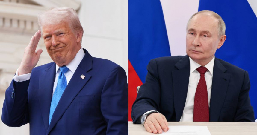 美國總統川普（左）怒斥俄羅斯總統普丁「正在玩火」。（圖／達志／美聯社）