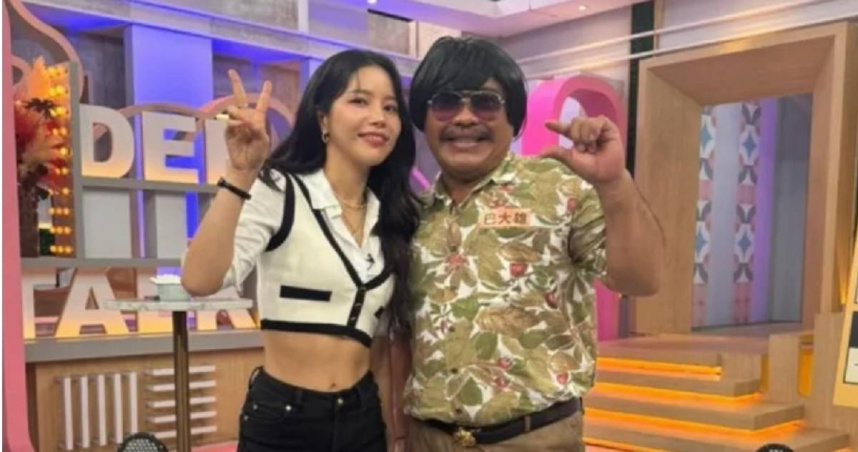 巴大雄跟女神頌樂的合影。（圖／翻攝巴大雄臉書）