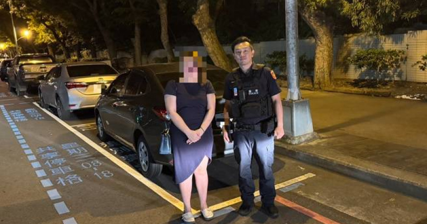 台中女子烈日下尋車7小時幾崩潰，警方科技助力終找到愛車。（ 圖／翻攝畫面）