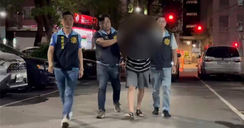 新北當歸鴨連鎖店遭人倒車衝撞，1名嫌犯在桃園落網。（圖／新莊警分局提供）