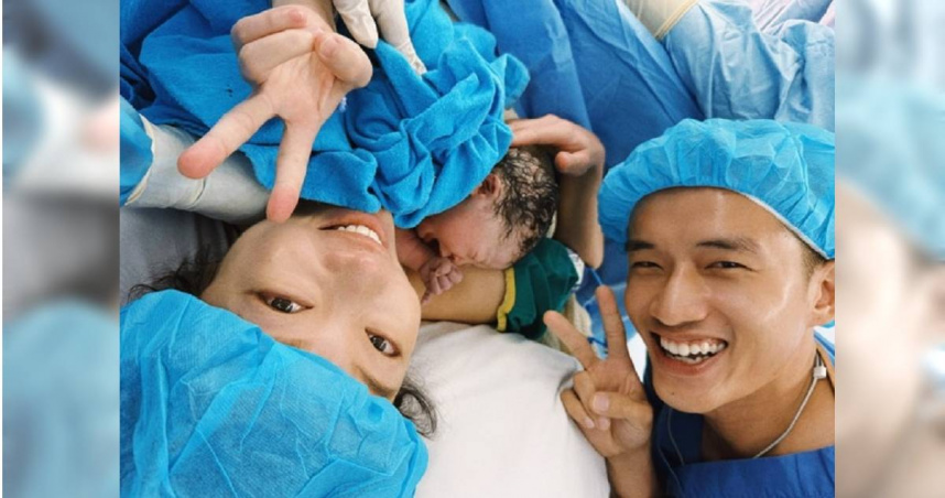 陳澤耀報喜，老婆平安產下女兒。（圖/陳澤耀提供）