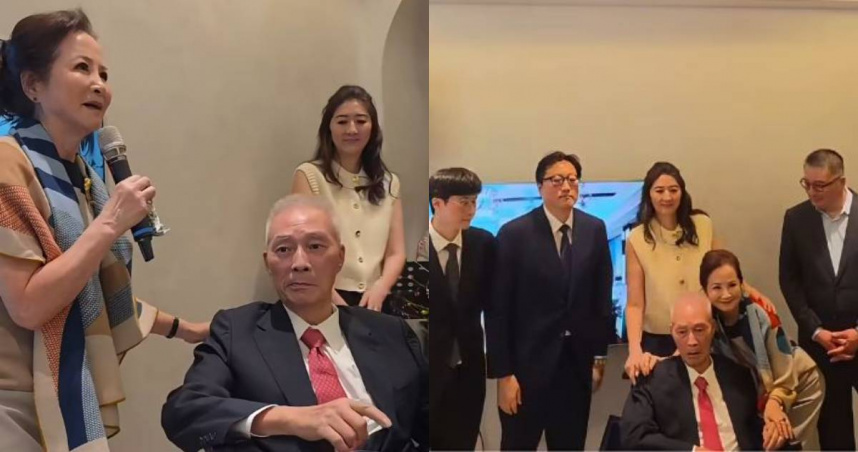 吳敦義出席「台北市吳敦義文教基金會」茶會。（圖／翻攝自臉書／李秀姬）