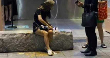 信義區遭潑屎!正妹自爆「討債集團是藏鏡人」 崩潰吐近況:壓力大到狂吐