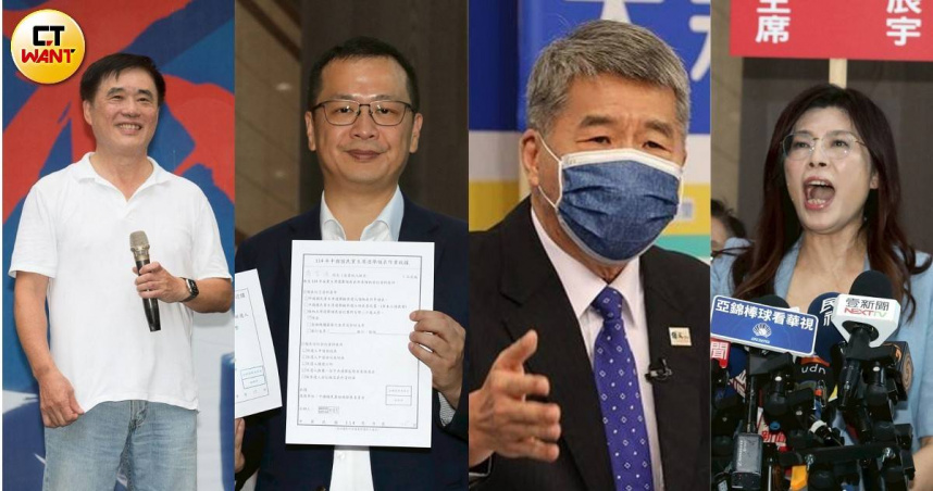 國民黨主席首場辯論今日下午登場，郝龍斌缺席，僅羅智強、張亞中與鄭麗文三位候選人將出席。（製圖／CTWant資料庫、劉耿豪攝、黃威彬攝）