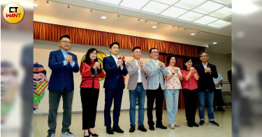 台北市長蔣萬安出席台北市議會新春團拜。（圖／周志龍攝）