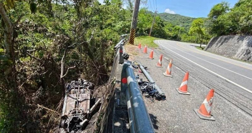 熱心幫試車失控！花蓮台11線車輛「翻落15m深坡」 男駕駛送醫不治
