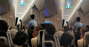 華航CI73班機起飛滑行途中，一名外籍酒醉男子突然情緒不穩騷擾女乘客。（圖／翻攝自threads／@wycheng0310）