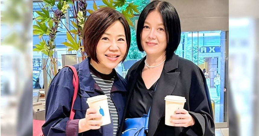 知名主持人于美人到日本東京旅遊，巧遇女星苗可麗。（圖／翻攝自于美人臉書）