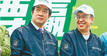 賴清德（左）、陳建仁輔選各就各位，提前進入黨內總統初選模式。（本報資料照片）