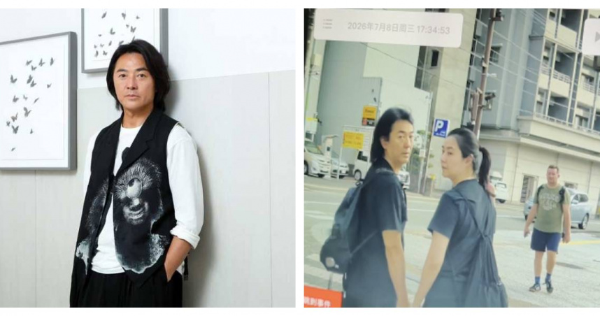 鄭伊健蒙嘉慧福岡被捕獲！全黑情侶裝「牽手掃貨」　結婚13年甜成這樣