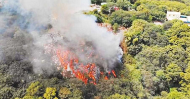 阿寶坑垃圾場10年燒3次成「地獄谷」 環保局允補助90萬復育