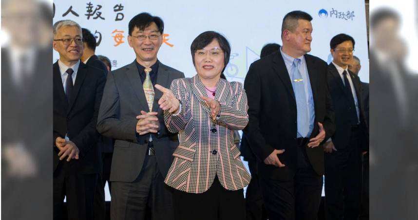 內政部長劉世芳出席「向國人報告－內政部的每一天」記者會。（圖／黃威彬攝）