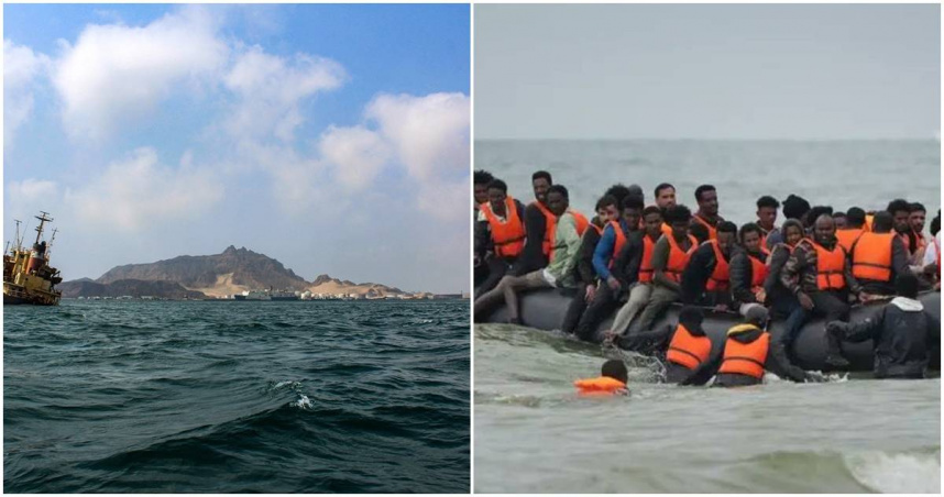 移民船在葉門外海翻覆，造成68死。（圖／翻攝 Open Source Intel X）