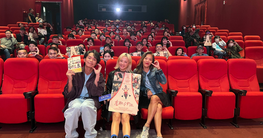 黃鐙輝、張允曦（小8）與導演鄒時擎出席首週末映後QA。（圖／光年映畫）