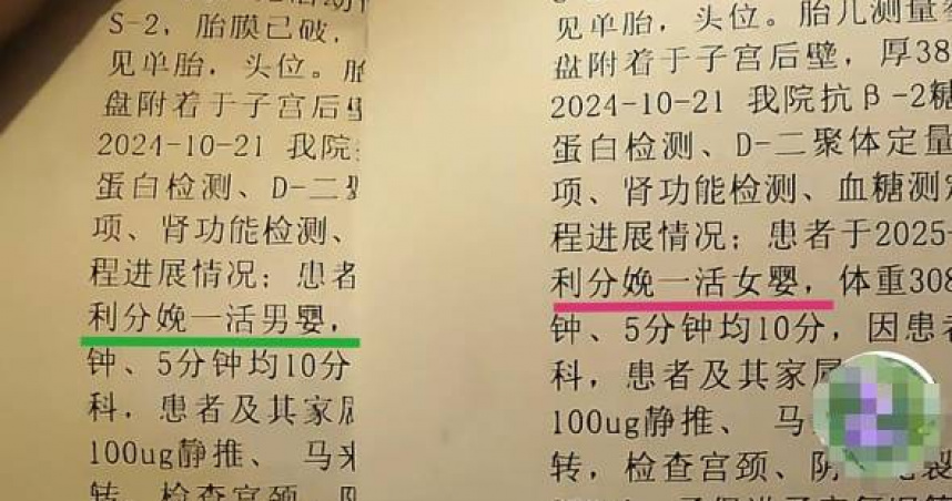 大陸海南省1名女子懷疑自己抱錯孩子，相關情節近日引發熱議。（圖／翻攝自微博）