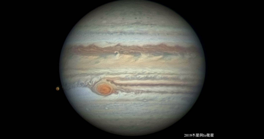 木星與木衛一。（圖／臺北市立天文館）